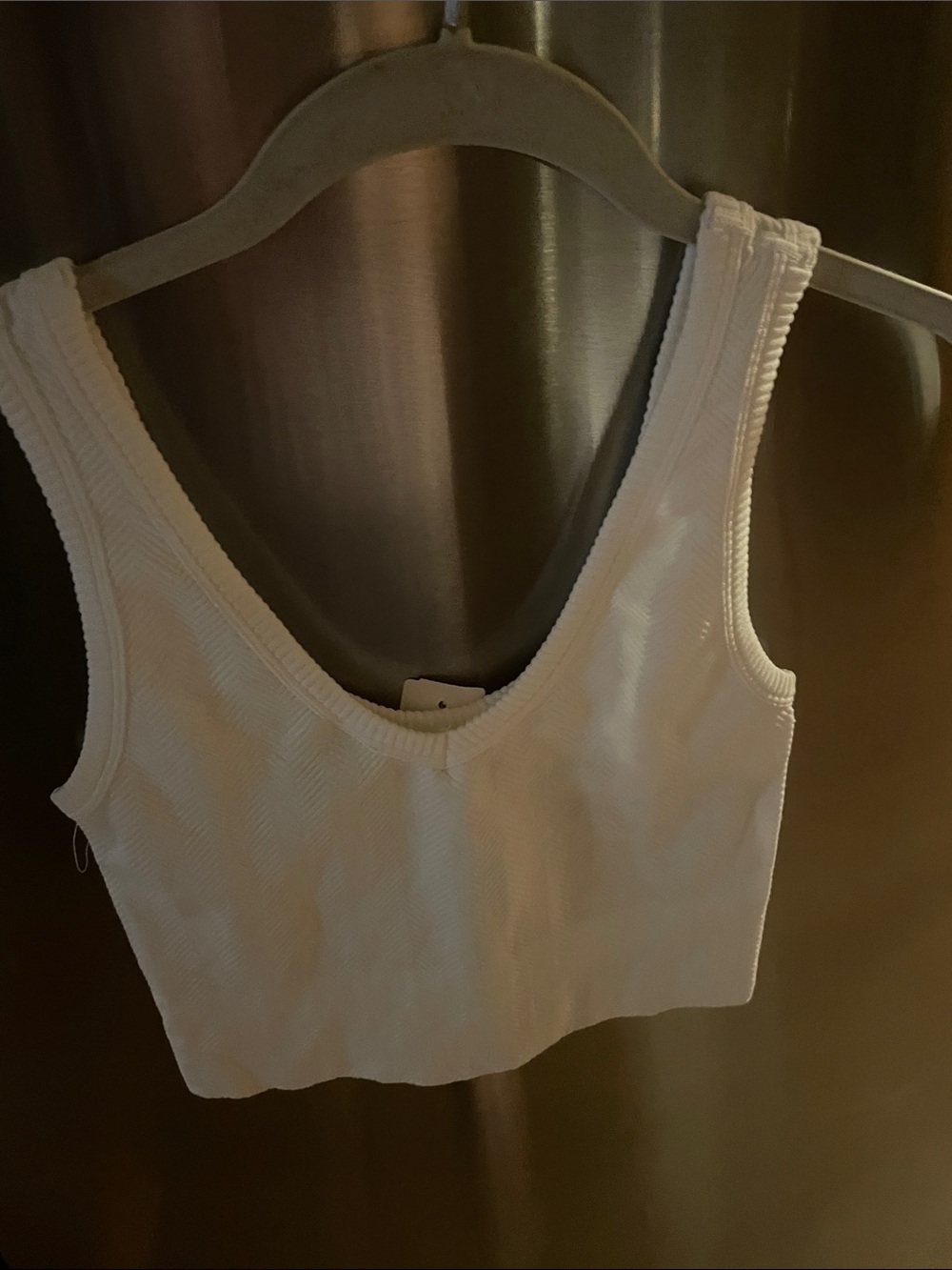 White Ribbed Crop Tank 🤍 - Picture 5 of 14